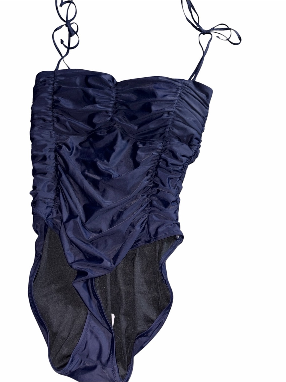 J. Crew Ruched -Tie shoulder one piece